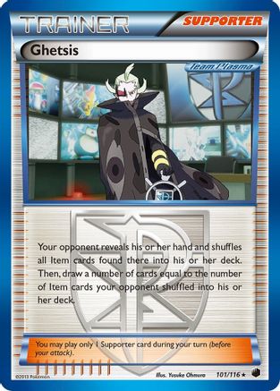 Ghetsis (Team Plasma) 101 - Holofoil Plasma Freeze - Holo Rare