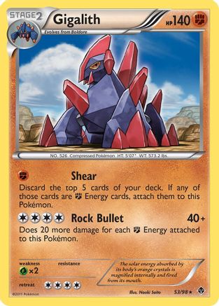 Gigalith - Reverse Holofoil Emerging Powers - Rare