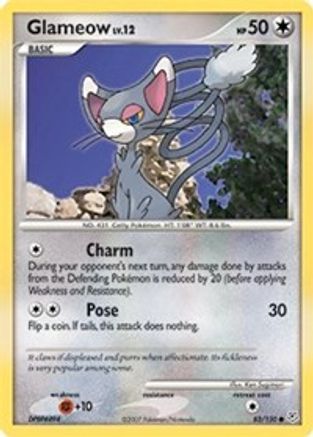 Glameow - Reverse Holofoil Diamond and Pearl - Common