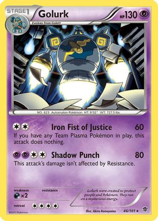 Golurk 046 - Holofoil Plasma Blast - Holo Rare