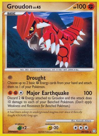 Groudon - Reverse Holofoil Legends Awakened - Rare