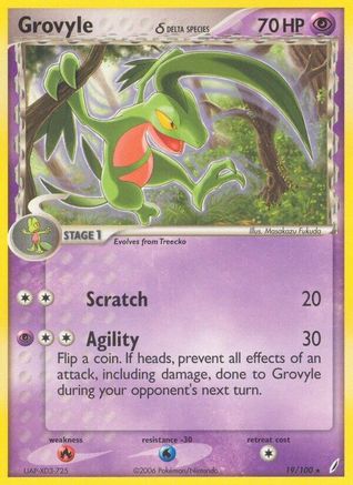 Grovyle (Delta Species)/100 - Reverse Holofoil Crystal Guardians - Rare