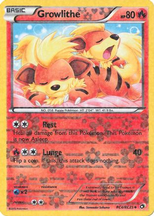 Growlithe RC4 - Holofoil Legendary Treasures Radiant Collection - Uncommon