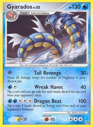 Gyarados 019/100 - Reverse Holofoil Stormfront - Rare
