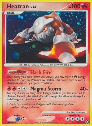 Heatran (6) - Holofoil Legends Awakened - Holo Rare
