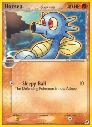 Horsea (Delta Species) 050/101 - Reverse Holofoil Dragon Frontiers - Common