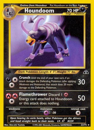 Houndoom (23) (23) 023/75 - 1st Edition Neo Discovery - Rare