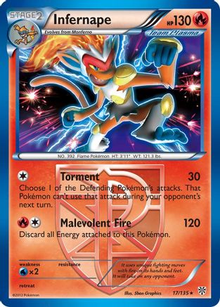Infernape (Team Plasma) 017/135 - Holofoil Plasma Storm - Holo Rare