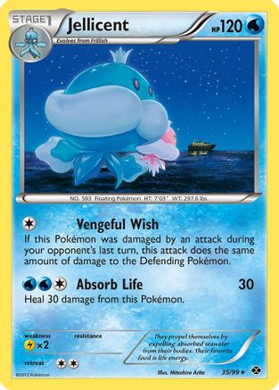 Jellicent - Reverse Holofoil Next Destinies - Rare
