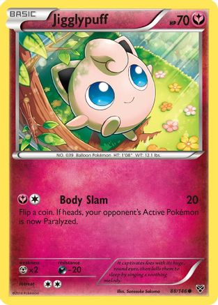 Jigglypuff (88) (88) 088 - Reverse Holofoil XY Base Set - Common