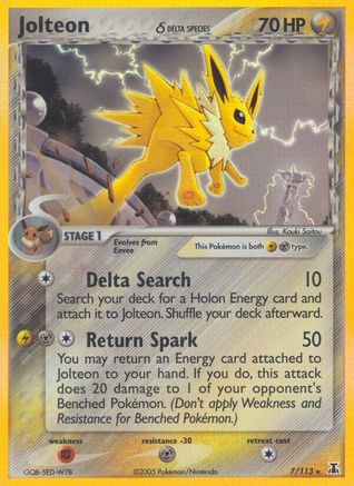 Jolteon (Delta Species) 007 - Holofoil Delta Species - Holo Rare