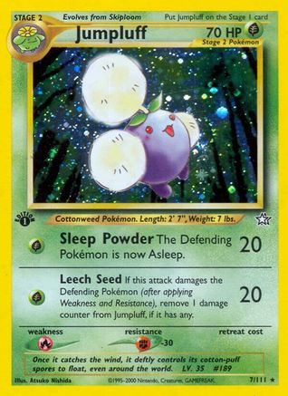 Jumpluff 007 - 1st Edition Holofoil Neo Genesis - Holo Rare