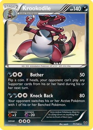 Krookodile - Reverse Holofoil XY Base Set - Rare