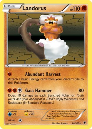Landorus - Holofoil Noble Victories - Holo Rare