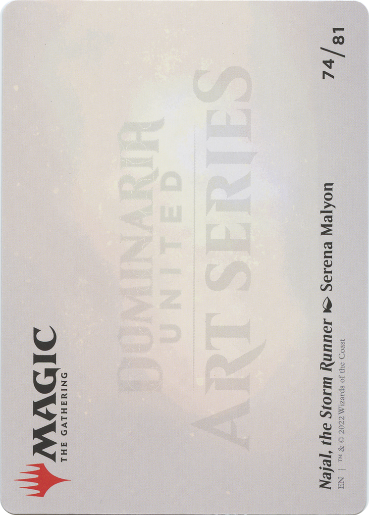 Najal, the Storm Runner // Najal, the Storm Runner (ADMU-074) - Dominaria United Art Series (Borderless)