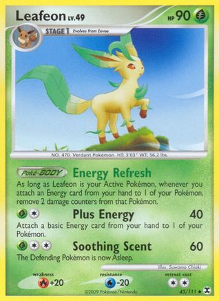 Leafeon 045 - Reverse Holofoil Rising Rivals - Uncommon