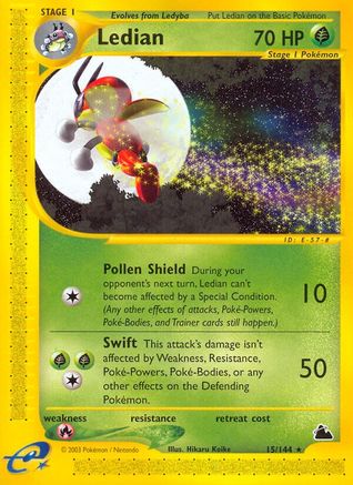 Ledian (15) - Reverse Holofoil Skyridge - Rare
