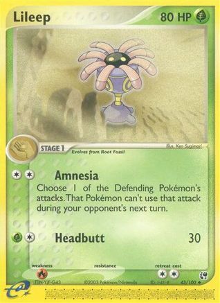 Lileep - 43/100/100 Sandstorm - Uncommon