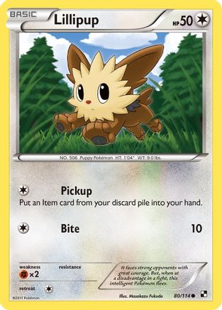Lillipup (80) - Reverse Holofoil Black and White - Common