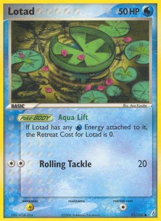 Lotad 055 - Reverse Holofoil Crystal Guardians - Common