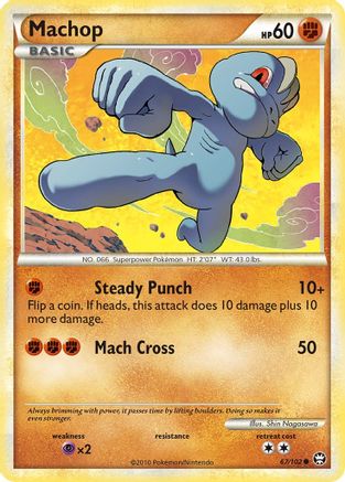 Machop 067 - Reverse Holofoil Triumphant - Common