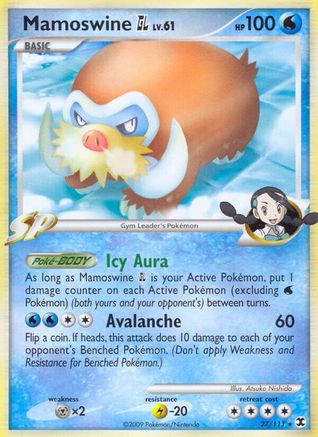 Mamoswine GL - Reverse Holofoil Rising Rivals - Rare