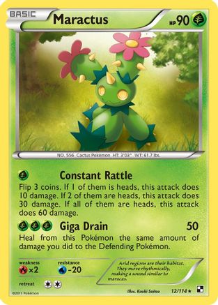 Maractus (12) - Reverse Holofoil Black and White - Rare