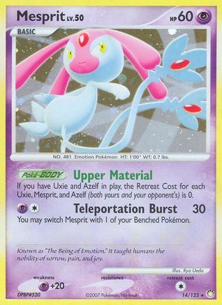 Mesprit/123 - Reverse Holofoil Mysterious Treasures - Holo Rare
