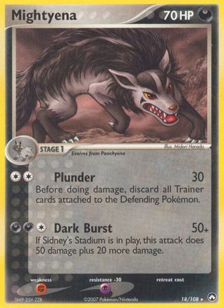 Mightyena - Reverse Holofoil Power Keepers - Rare