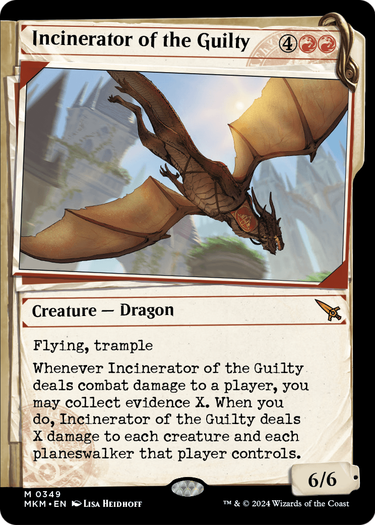 Incinerator of the Guilty (Showcase) (MKM-349) - Murders at Karlov Manor: (Showcase) Foil