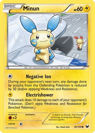 Minun 040 - Reverse Holofoil Dark Explorers - Common