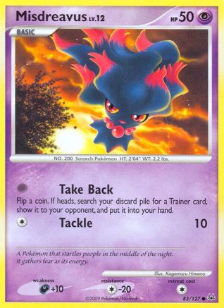 Misdreavus 083 - Reverse Holofoil Platinum - Common