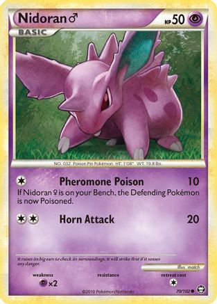 Nidoran M 070 - Reverse Holofoil Triumphant - Common