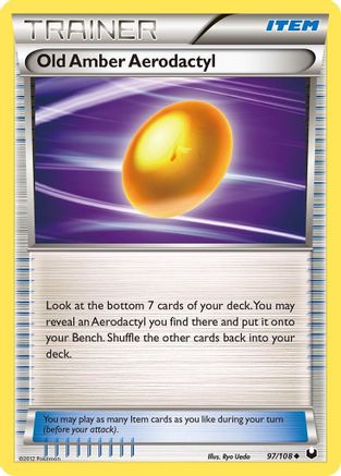 Old Amber Aerodactyl 097 - Reverse Holofoil Dark Explorers - Uncommon