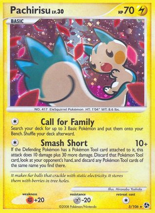 Pachirisu - Reverse Holofoil Great Encounters - Holo Rare