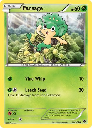 Pansage XY Base Set - Common