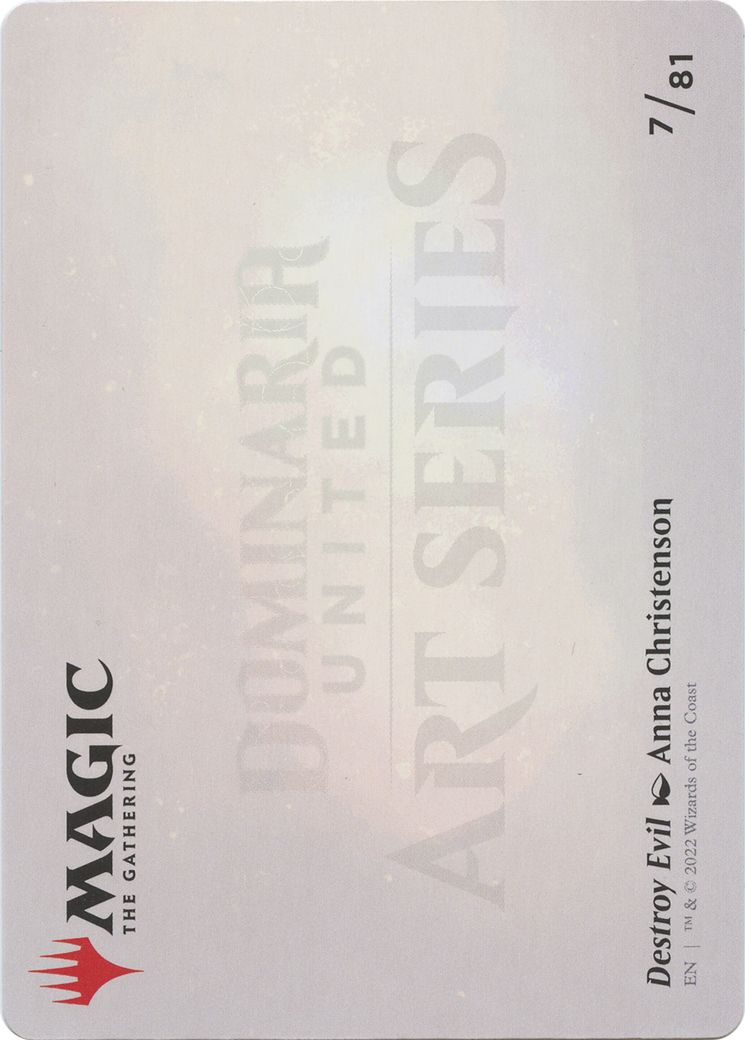 Destroy Evil // Destroy Evil (ADMU-007) - Dominaria United Art Series (Borderless) Foil