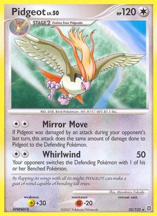 Pidgeot - Reverse Holofoil Secret Wonders - Rare