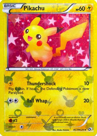 Pikachu RC7 - Holofoil Legendary Treasures Radiant Collection - Uncommon