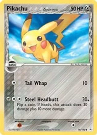 Pikachu (Delta Species) 079 - Reverse Holofoil Holon Phantoms - Common
