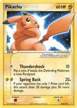 Pikachu Star - Holofoil Holon Phantoms - Ultra Rare