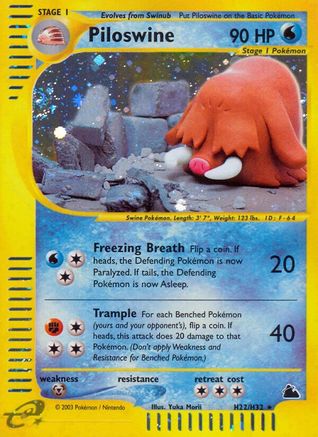 Piloswine (H22) - Holofoil Skyridge - Holo Rare