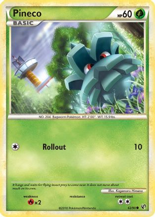 Pineco (62) - Reverse Holofoil Undaunted - Common