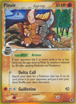 Pinsir (Delta Species)/101 - Holofoil Dragon Frontiers - Holo Rare