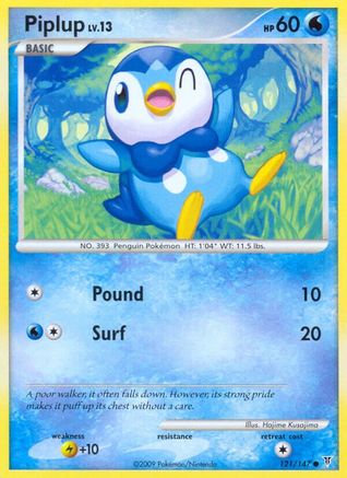 Piplup 121 - Reverse Holofoil Supreme Victors - Common