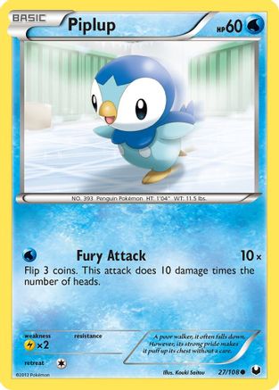 Piplup 027 - Reverse Holofoil Dark Explorers - Common