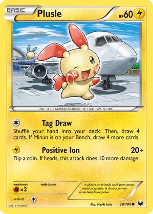 Plusle 039 - Reverse Holofoil Dark Explorers - Common