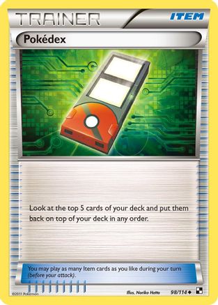 Pokedex 098 - Reverse Holofoil Black and White - Uncommon
