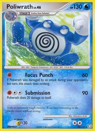 Poliwrath - Reverse Holofoil Legends Awakened - Rare
