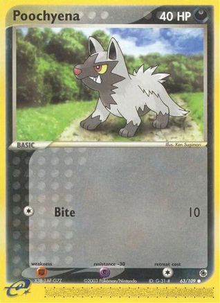 Poochyena 063/109 - Reverse Holofoil Ruby and Sapphire - Common